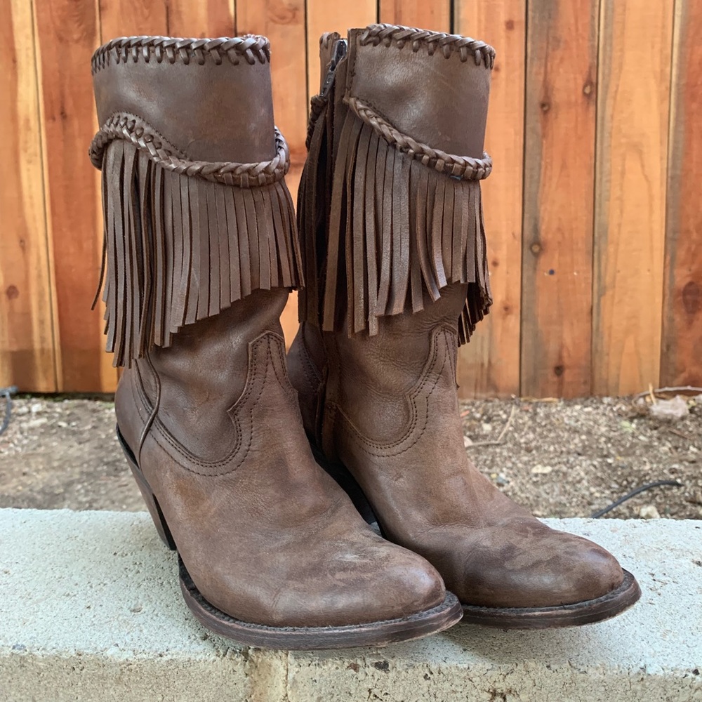 Distressed Fringe Old Gringo Cowboy Boots - Picture 3 of 3